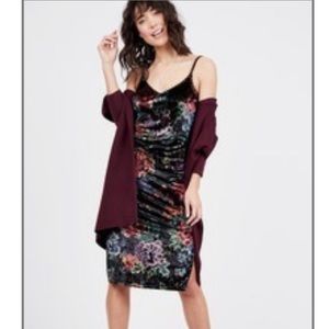 Velvet midi dress